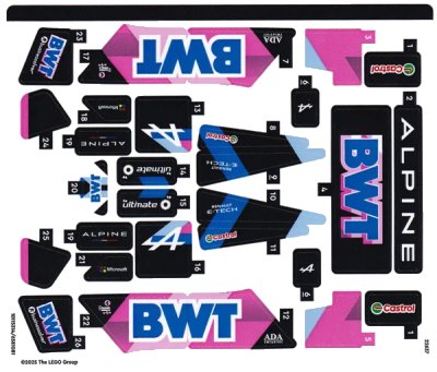 LEGO onderdeel Sticker Sheet for Set 77248 - International Version - (10115314/6581081) (77248stk01a)