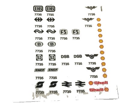 LEGO onderdeel Sticker Sheet for Set 7735 - (196945) (7735stk01)