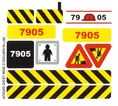 LEGO onderdeel Sticker Sheet for Set 7905 - (56716/4297022) (7905stk01)