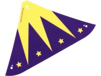LEGO onderdeel Cloth Tent / Roof Wide with Dark Purple and Bright Light Yellow Zigzag and Stars Pattern 79303