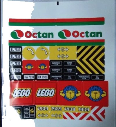 LEGO onderdeel Sticker Sheet for Set 7939 - (91144/4586574) (7939stk01)