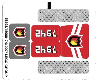 LEGO onderdeel Sticker Sheet for Set 7942 - (58593/4500817) (7942stk01)
