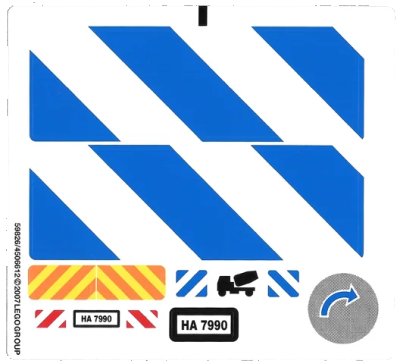 LEGO onderdeel Sticker Sheet for Set 7990 - (59826/4506612) (7990stk01)