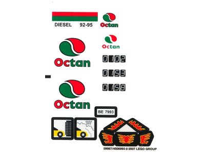 LEGO onderdeel Sticker Sheet for Set 7993 - (59987/4506993) (7993stk01)