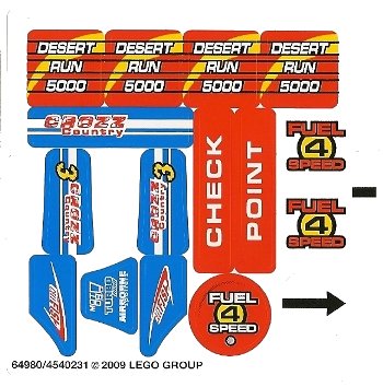 LEGO onderdeel Sticker Sheet for Set 8126, Sheet 2 - (64980/4540231) (8126stk02)