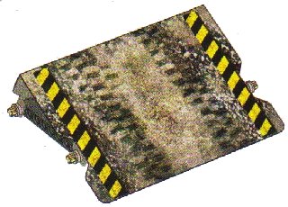 LEGO onderdeel Paper Plastic Laminated, Ramp with Black and Yellow Danger Stripes and Tire Tracks for Set 8165 (84605/4540612) (8165ppr01)