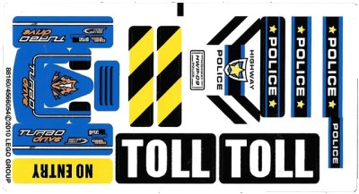 LEGO onderdeel Sticker Sheet for Set 8197 - Sheet 2 (88160/4566054) (8197stk02)