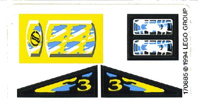 LEGO onderdeel Sticker Sheet for Set 8207 - (170885) (8207stk01)