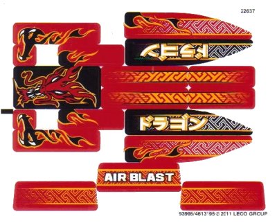 LEGO onderdeel Sticker Sheet for Set 8227 - (93996/4613195) (8227stk01)