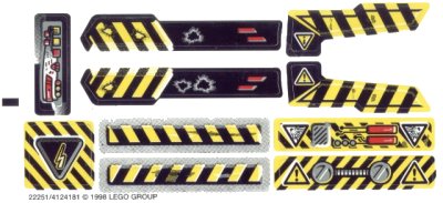 LEGO onderdeel Sticker Sheet for Set 8450 - Sheet 2 (22251/4124181) (8450stk02)