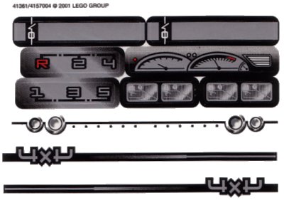 LEGO onderdeel Sticker Sheet for Set 8466 - (41361/4157004) (8466stk01)