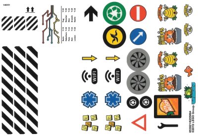 LEGO onderdeel Sticker Sheet for Set 853921, Sheet 5 - (853921/6255894) (853921stk05)