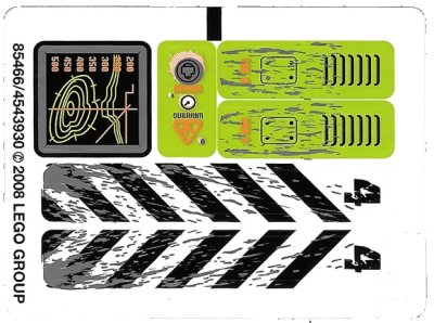 LEGO onderdeel Sticker Sheet for Set 8959 - (85466/4543930) (8959stk01)