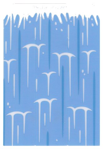 LEGO part Plastic Rectangle 8 x 11 1/2 with Waterfall Pattern (bb0515pb01)