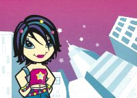 LEGO part Clikits Paper 18 x 12 with Star Character and Cityscape Pattern clikits157pb01