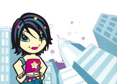 LEGO onderdeel Clikits Paper 18 x 12 with Star Character and Cityscape Pattern (clikits157pb01)