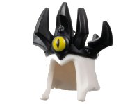 LEGO onderdeel Minifigure, Headgear Hood with Molded Black Crown with 7 Spikes and Printed Yellow Eye with Slit Pupil Pattern 100452pb01