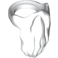 LEGO part Minifigure Beard, Rounded End 10052