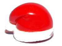 LEGO onderdeel Minifigure, Headgear Cap, Santa with Red Top Pattern 10164pb01