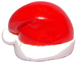 LEGO onderdeel Minifiguur, Hoofddeksel Pet, Kerstman met Afgedrukt Rood Bovenstuk Patroon (10164pb03)
