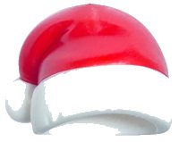 LEGO part Minifigure, Headgear Cap, Santa with Molded Red Top Pattern 10164pb04