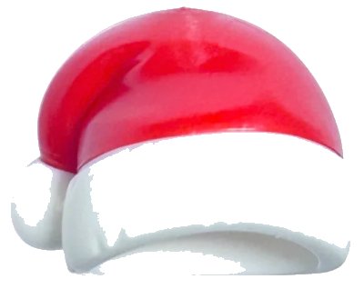 LEGO onderdeel Minifigure, Headgear Cap, Santa with Molded Red Top Pattern (10164pb04)