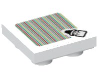 LEGO part Tile, Modified 2 x 2 Inverted with Super Mario Scanner Code Kamek Pattern (Sticker) - Sets 71391 / 71407 11203pb079
