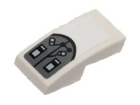 LEGO part Slope, Curved 2 x 1 x 2/3 with Steering Pedals and Levers Pattern (Sticker) - Set 75037 11477pb002