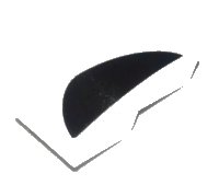 LEGO onderdeel Slope, Curved 2 x 1 x 2/3 with Black Curved Vent Pattern Model Left Side (Sticker) - Set 76900 11477pb134L