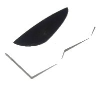 LEGO part Slope, Curved 2 x 1 x 2/3 with Black Curved Vent Pattern Model Right Side (Sticker) - Set 76900 11477pb134R