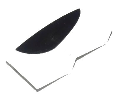 LEGO onderdeel Slope, Curved 2 x 1 x 2/3 with Black Curved Vent Pattern Model Right Side (Sticker) - Set 76900 (11477pb134R)