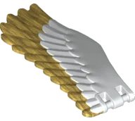 LEGO part Eagle Wing - Left with Gold Feathers Pattern 11778pb02