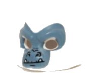 LEGO part Minifigur, Kopfbedeckung Maske Gorilla mit Sandblauem Gesicht und Fangzähnen-Muster 13361pb04