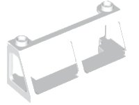LEGO onderdeel Voorruit 2 x 6 x 2 Trein 13760