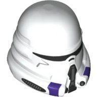 LEGO onderdeel Minifigure, Headgear Helmet SW 187th Legion Clone Commander with Dark Purple Markings Pattern (15308pb03)