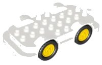LEGO part Duplo Car Base 4 x 8 with Yellow Wheels with Black Tires 15314c01