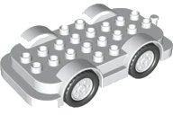 LEGO onderdeel Duplo Car Base 4 x 8 with White Wheels with Black Tires 15314c03