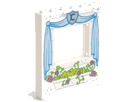 LEGO part Panneau 1 x 6 x 6 avec Fenêtre avec Rideaux et Motif de Jardinière 15627pb010