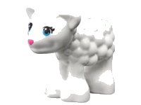 LEGO onderdeel Lamb, Friends with Dark Azure Eyes, Dark Pink Nose and Black Eyelashes Pattern 15695pb02