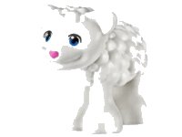 LEGO onderdeel Lamb, Friends with Blue Eyes and Dark Pink Nose Pattern 15695pb03