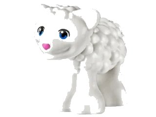 LEGO onderdeel Lamb, Friends with Blue Eyes and Dark Pink Nose Pattern (15695pb03)