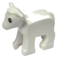 LEGO part Agneau avec Yeux Noirs et Motif Pupilles Blanches 1569pb01