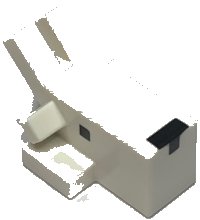 LEGO onderdeel Creaturekop Verpixeld met Hoekige Horens en Oren en Zwart Neus- en Ogenpatroon (Minecraft Geit) 1648pb01