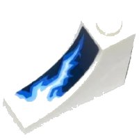 LEGO onderdeel Arch 1 x 3 x 2 Inverted with Lightning Pattern Model Left Side (Sticker) - Set 70602 18653pb001L
