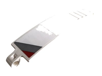 LEGO part Technic, Panel Curved 3 x 13 with Red and Gray Stripes Pattern Model Right Side (Sticker) - Set 42096 (18944pb009R)