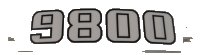 LEGO part Technic, Pannello Curvo 3 x 13 con Motivo '9800' Nero (Adesivo) - Set 42100 18944pb015