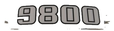 LEGO part Technic, Panel Gebogen 3 x 13 mit schwarzem '9800' Muster (Aufkleber) - Set 42100 (18944pb015)