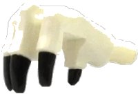 LEGO part Dinosaur Foot Front (Manus) with Black Claws Pattern 20870pb01