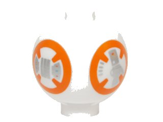 LEGO onderdeel Brick, Round 2 x 2 Sphere with Stud / Robot Body with BB-8 Droid Pattern (20953pb01)