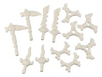 LEGO onderdeel Minifigure, Weapon Pack Bone Sickles, Swords, Hooks, and Shuriken, 12 in Bag (Multipack) 2186